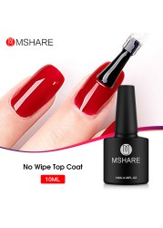 Mshare Nude Nail Gel Polish Soak Off UV Nail Gel Base Coat Nail Art Top Coat Varnish Semi Permanent Curing With Nail Dryer