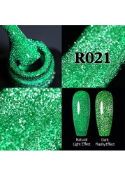 ur sugar 7.5ml neon yellow reflective glitter gel nail polish shine twilight nail gel nail art varnish semi permanent varnish