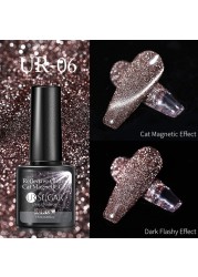 UR SUGAR 7.5ml Disco Reflective Cat Magnetic Gel Nail Polish Auroras Iridescent Glitter Sequins Soak Off Nails Art UV Varnish