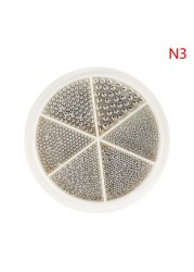 Nail Art Small Hard Caviar Beads Mix Size 3D Design Manicure Jewelry DIY Rhinestone Nail Decoration Crystal DIY Manicure Tools