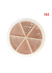 Nail Art Small Hard Caviar Beads Mix Size 3D Design Manicure Jewelry DIY Rhinestone Nail Decoration Crystal DIY Manicure Tools