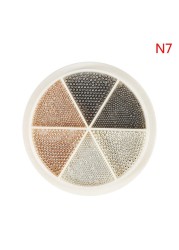 Nail Art Small Hard Caviar Beads Mix Size 3D Design Manicure Jewelry DIY Rhinestone Nail Decoration Crystal DIY Manicure Tools