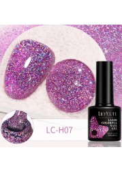 LILYCUTE 7ml Glitter Gel Nail Polish 12 Colors Semi Permanent Laser Sequins Soak Off UV Colorful Gel DIY Nail Art Polish Lacquer