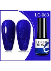 LILYCUTE 7ml Glitter Gel Nail Polish 12 Colors Semi Permanent Laser Sequins Soak Off UV Colorful Gel DIY Nail Art Polish Lacquer