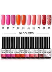 LILYCUTE 20/10/8pcs Set UV Gel Nail Polish Set 7ml Multicolor Semi-Permanent Long Lasting Led Gel Varnish Soak Off Nail Gel