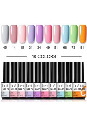 LILYCUTE 20/10/8pcs Set UV Gel Nail Polish Set 7ml Multicolor Semi-Permanent Long Lasting Led Gel Varnish Soak Off Nail Gel