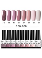 LILYCUTE 20/10/8pcs Set UV Gel Nail Polish Set 7ml Multicolor Semi-Permanent Long Lasting Led Gel Varnish Soak Off Nail Gel