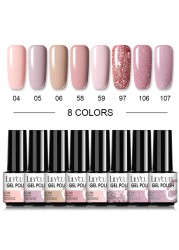 LILYCUTE 20/10/8pcs Set UV Gel Nail Polish Set 7ml Multicolor Semi-Permanent Long Lasting Led Gel Varnish Soak Off Nail Gel