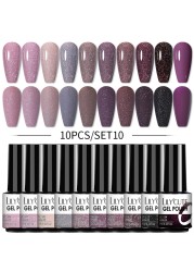 LILYCUTE 20/10/8pcs Set UV Gel Nail Polish Set 7ml Multicolor Semi-Permanent Long Lasting Led Gel Varnish Soak Off Nail Gel