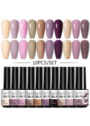 LILYCUTE 20/10/8pcs Set UV Gel Nail Polish Set 7ml Multicolor Semi-Permanent Long Lasting Led Gel Varnish Soak Off Nail Gel