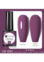 ur sugar 7.5ml purple color gel nail polish matte top coat semi permanent soak off nail art uv gel varnish all for manicure