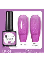 ur sugar 7.5ml purple color gel nail polish matte top coat semi permanent soak off nail art uv gel varnish all for manicure