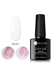 UR SUGAR 7.5ml Milky White Gel Nail Polish Clear Pink Gel Nail Extension Tips Soak Off Led UV Gel Varnish