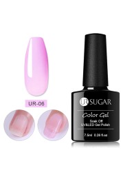 UR SUGAR 7.5ml Milky White Gel Nail Polish Clear Pink Gel Nail Extension Tips Soak Off Led UV Gel Varnish