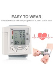 Portable Arm Wrist Blood Pressure Monitor Tonometer Health Care Digital Home Automatic Medical BP Sphygmomanometer Meter