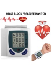 Portable Arm Wrist Blood Pressure Monitor Tonometer Health Care Digital Home Automatic Medical BP Sphygmomanometer Meter