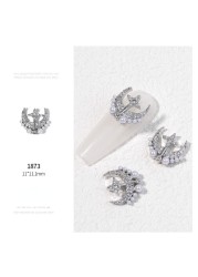 Zircon Nail Art Retro Pearl Diamond Nail Jewelry Noble Silver