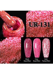 UR SUGAR Glitter Reflective Gel Nail Polish Shiny Rose Red Twilight UV LED Gel Varnish Soak Off Nail Gel Nails for Manicure