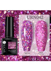 UR SUGAR Glitter Reflective Gel Nail Polish Shiny Rose Red Twilight UV LED Gel Varnish Soak Off Nail Gel Nails for Manicure