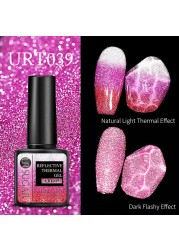 UR Sugar Glitter Thermal Gel Nail Polish Reflective Purple Blue Nail Gel Semi Permanent Varnish Soak Off UV Gel All For Manicure