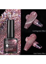 UR Sugar Glitter Thermal Gel Nail Polish Reflective Purple Blue Nail Gel Semi Permanent Varnish Soak Off UV Gel All For Manicure