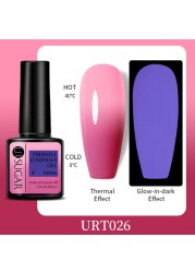 UR Sugar Glitter Thermal Gel Nail Polish Reflective Purple Blue Nail Gel Semi Permanent Varnish Soak Off UV Gel All For Manicure