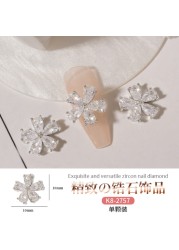 3pcs nail art zircon micro inlaid luxury diamond buttons big bow rabbit pendant nail diamond decorative