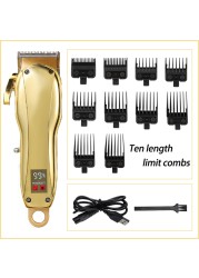 2022 hair clipper set electric hair trimmer cordless shaver trimmer 0mm men barber hair cutting machine for men rechargeable