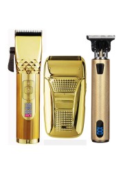 2022 hair clipper set electric hair trimmer cordless shaver trimmer 0mm men barber hair cutting machine for men rechargeable