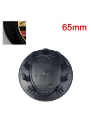 20pcs 60mm 75mm 76mm 3D Gold Black Red Crest Badge Car Wheel Center Caps Rims Covers Emblem Emblem for Porsche Car Accessories