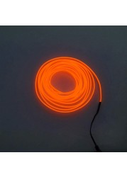 Auto Lamp Car Interior LED Strip Light Decoration Garland Wire Rope Tubular Line Flexible Neon Light Car Accessories