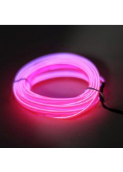 Auto Lamp Car Interior LED Strip Light Decoration Garland Wire Rope Tubular Line Flexible Neon Light Car Accessories