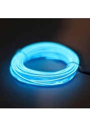 Auto Lamp Car Interior LED Strip Light Decoration Garland Wire Rope Tubular Line Flexible Neon Light Car Accessories