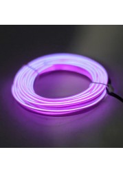 Auto Lamp Car Interior LED Strip Light Decoration Garland Wire Rope Tubular Line Flexible Neon Light Car Accessories