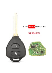 jingyuqin Wired Universal Remote Key XKTO02EN XKTO03EN XKTO04EN XKTO05EN For Toyota Flat Style 2/3/4 BTN For VVDI2 VVDI Key Tool