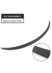 New 2022 model y/model 3 spoiler carbon fiber performance rear spoiler carbon fiber car body styling