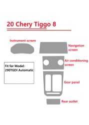 TPU Car Gear Panel GPS Navigation Screen Protective Film Sticker For Chery Tiggo 8 2018 2019 2020 Anti-scratch Lsrtw 2017