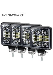 ANMINGPU 4 Inch Super Bright Led Work Light Bar 12V 24V Spot Flood Combo Led Headlights Fog Lights For Offroad Truck Car Atv 4x4