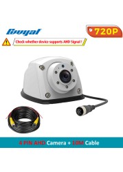 Gwyaf White Trailer Truck Camera AHD 720P Mini Front/Side Reverse Camera Wide View Angle Fifth Wheel/RV Camping Parking Camera