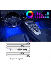 NLpearl RGB Galaxy LED Car Ambient Interior Light Usb Cigarette With App Remote Control Auto Foot Atmosphere Decorative Lamp