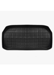 Plain TPE Fronck Mat And Sub Trunk Tray For Tesla Model Y/3 Cargo Liners Front And Rear Bottom Trunk Carpet Car Boot Mat