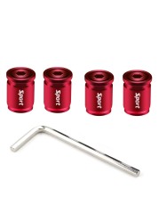 DSYCAR 1set Anti-theft Sport Tire Valve Caps Dustproof Dustproof Tire Cover Valve Stem Caps for Cars, Bike, Moto New