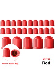 100 pcs Wheel Tire Valve Covers, Universal With O-Ring Rubber Rings For Cars, , Motorcycles, Trucks,SUVs, Bicycles and Bicycles