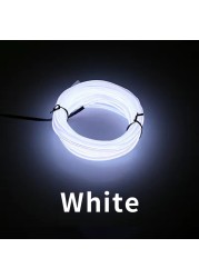 Auto Atmosphere Lamp Car Interior LED Strip Light Decoration Garland Wire Rope Tubular Line Flexible Neon Light USB Drive