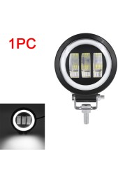 2pcs LED Work Light 12V 30W Fog Lights Waterproof 4x4 Offraod SUV Motorcycle Auto Car Auxiliary Headlight Led Round Car Lights