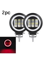 2pcs LED Work Light 12V 30W Fog Lights Waterproof 4x4 Offraod SUV Motorcycle Auto Car Auxiliary Headlight Led Round Car Lights