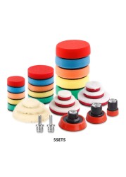 (Wholesale 1 set and 5 sets) SPTA 1 inch 2 inch 3 inch polishing pad set pad wool waxing sponge car polish buffing pad