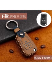 Leather Car Key Cover For Chevrolet Equinox Blazer Cruze Prisma Onyx Remote Auto Accessories Leather Protective Case