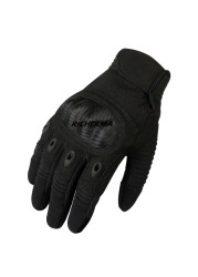 Full Finger Gloves Black Hard Finger Gloves Touch Screen Protective Gloves Military Tactical Gloves Men For Snow Road Dirt Bike Bicycle