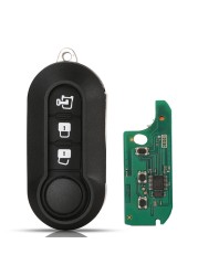 jingyuqin - remote control key with 3 buttons, FSK PCF7946/PCF7946AT system, 433MHz, for Fiat 500 grand Punto 2010-2017